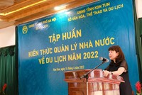 Bà Đặng Hương Giang, Giám đốc Sở Du lịch Hà Nội cho biết, Thủ đô hướng đến phát triển du lịch bền vững, du lịch xanh, gắn với phát huy các giá trị di sản, văn hoá, không chạy theo nhu cầu của thị trường một cách thái quá. (Ảnh: Hồ Hạ)