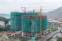 Một dự án nhà ở xã hội đang xây dựng tại TP. Quy Nhơn.