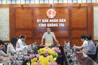 UBND tỉnh Quảng Trị làm việc với WWF về Chương trình thành phố xanh Quốc tế. Ảnh: Tiến Nhất.