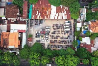 Hơn 6.200 m2 đất vàng Vinafood 2 nhìn từ trên cao.