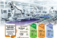 Việt Nam hiện được nhiều nhà đầu tư đánh giá là điểm đến thuận lợi, giàu tiềm năng, có thể thu hút thêm dòng vốn vào lĩnh vực như AI, bán dẫn, tài chính… Ảnh: S.T; Đồ họa: Đan Nguyễn