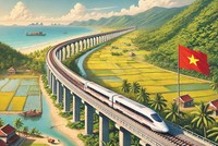 Dự án Đường sắt tốc độ cao trên trục Bắc - Nam đang có những chuyển động mới đáng chú ý (Ảnh minh họa, tạo từ AI)