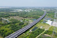 Một đoạn tuyến cao tốc Bến Lức - Long Thành chuẩn bị đưa vào khai thác vào ngày 19/4.