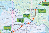 Hướng tuyến Dự án đường cao tốc Ninh Bình - Hải Phòng, đoạn qua tỉnh Nam Định và Thái Bình (ảnh: thaibinh.gov.vn).