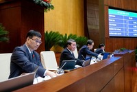 Đa số đại biểu bấm nút tán thành với đề xuất của Chính phủ.