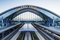 Phối cảnh ga Thủ Thiêm thuộc tuyến đường sắt Thủ Thiêm - Long Thành.