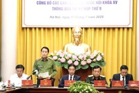 Thứ trưởng Bộ Công an Lê Quốc Hùng giới thiệu nội dung mới của luật - Ảnh: TT