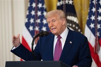 Tổng thống Mỹ Donald Trump phát biểu tại Nhà Trắng, Washington, D.C. Ảnh: THX/TTXVN
