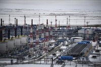 Cơ sở khí đốt tự nhiên Bovanenkovo ở bán đảo Yamal, Tây Bắc Siberia, thuộc Nga. Ảnh: AFP/TTXVN
