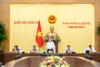 Chủ tịch Quốc hội Trần Thanh Mẫn phát biểu khai mạc phiên họp - Ảnh: PT.