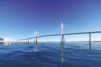 Phối cảnh Dự án cầu Cần Giờ. Dự án này được nhà đầu tư đề xuất thực hiện theo hình thức Hợp đồng BT thanh toán bằng quỹ đất