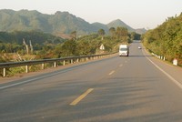 Một đoạn tuyến đường Thái Nguyên - Chợ Mới hiện có quy mô 2 làn xe.