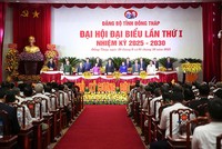 Khai mạc trọng thể Đại hội Đảng bộ tỉnh Đồng Tháp lần I nhiệm kỳ 2025 - 2030