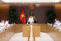 Phó thủ tướng Chính phủ Bùi Thanh Sơn tại cuộc họp Ban Chỉ đạo Lễ mở ký Công ước Hà Nội. Ảnh: VGP.