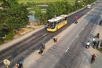 Một đoạn Quốc lộ 1 qua Hà Tĩnh. Ảnh: Báo Hà Tĩnh.
