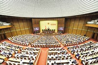 Một phiên họp toàn thể của Quốc hội khóa XV