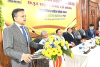 Ông Ranjit Prithviraj Thambyrajah phát biểu tại Đại hội đồng cổ đông thường niên năm 2024 NSH Petro