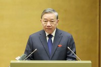 Tổng Bí thư Tô Lâm phát biểu tại Quốc hội - Ảnh: Duy Linh.