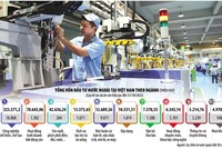 Dòng vốn FDI vào Việt Nam đang chuyển dịch từ thu hút theo số lượng sang chất lượng khi công nghiệp chế biến, chế tạo luôn là lĩnh vực thu hút FDI nhiều nhất. Ảnh: Đức Thanh. Đồ họa: Đan Nguyễn 