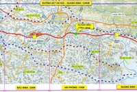 Hướng tuyến đường sắt tốc độ cao Hà Nội - Quảng Ninh.