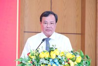 Ông Lê Văn Hẳn phát biểu nhận nhiệm vụ Phó Bí thư tỉnh Tây Ninh. Ảnh: Báo Tây Ninh