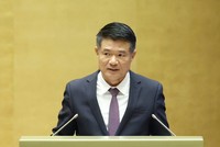 Viện trưởng Viện KSND Tối cao Nguyễn Huy Tiến trình bày báo cáo - Ảnh Duy Linh. 