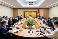 Phó thủ tướng Nguyễn Chí Dũng chủ trì cuộc họp. Ảnh: VGP.