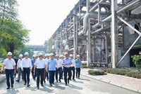 Đoàn công tác của Ủy ban Quản lý vốn nhà nước tại doanh nghiệp làm việc tại dự án ngành công thương.