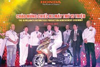Đã có 15 triệu chiếc xe máy nhãn hiệu Honda được sản xuất bởi Công ty Honda Việt Nam
