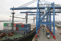 Hàng hóa thông quan tại Tân Cảng Cát Lái (quận 2, TP.HCM)