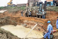 Đã 9 lần Vinaconex phải xử lý sự cố vỡ đường ống cấp nước cho Hà Nội