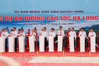 Thủ tướng Chính phủ Nguyễn Tấn Dũng phát lệnh khởi công Dự án Xây dựng đường nối TP. Hạ Long với cao tốc Hà Nội - Hải Phòng