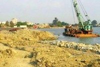 Diện tích sông được lấp đạt xấp xỉ 90% theo thiết kế