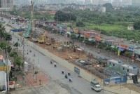 Gói thầu số 2 tuyến metro Nhổn - ga Hà Nội đã hoàn thành 18%