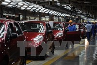 Dây chuyền lắp ráp xe ôtô thuộc nhà máy ô tô Chery của Trung Quốc ở Wuhu, tỉnh An Huy. (Nguồn: AFP/TTXVN)