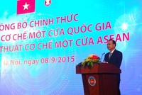Ban chỉ đạo quốc gia về cơ chế một cửa ASEAN và cơ chế một cửa quốc gia do Phó Thủ tướng Vũ Văn Ninh làm Trưởng ban