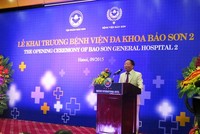 Ông Nguyễn Trường Sơn, Chủ tịch Tập đoàn Bảo Sơn cho biết bệnh viện Bảo Sơn 2 được đầu tư trang thiết bị hiện đại nhất Việt Nam và khu vực, phát triển dựa trên những giá trị cốt lõi đã được khẳng định trong 21 năm qua của Tập đoàn Bảo Sơn.