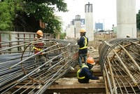 Công trường tuyến Metro số 1 Bến Thành - Suối Tiên