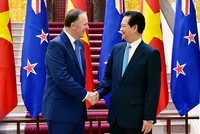 Thủ tướng Nguyễn Tấn Dũng và Thủ tướng New Zealand John Key. Ảnh: Chinhphu.vn