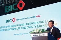 Ông Trần Bắc Hà, Chủ tịch BIDV tại Lễ kỷ niệm 10 năm thành lập BIC