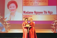 Bà Nguyễn Thị Nga được tôn vinh tại Hội nghị Thượng đỉnh Golf châu Á - Thái Bình Dương năm 2015