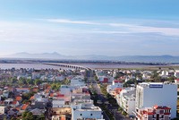 Một góc TP. Tuy Hòa nhìn từ trên cao