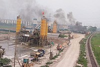 Cảnh ô nhiễm tại Khu đô thị Dương Nội