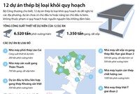 [infoGraphic] 12 dự án thép bị loại khỏi quy hoạch 