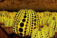 Tác phẩm quả bí ngô của nghệ sỹ Yayoi Kusama.