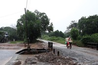 Hoang vắng đường vào Dự án VIUT của Berjaya tại xã Tân Thới Nhì, Hóc Môn, TP.HCM. Ảnh: Hồng Sơn