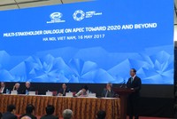 Chủ tịch nước Trần Đại Quang phát biểu tại Đối thoại nhiều bên về APEC hướng tới 2020 và tương lai (Ảnh: K.T)