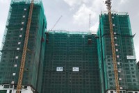 Cất nóc Tháp Gold Riverview khu phức hợp The Goldview