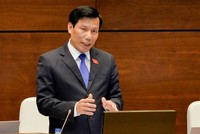 Bộ trưởng Bộ Văn hóa Thể thao và Du lịch Nguyễn Ngọc Thiện  trả lời chất vấn tại hội trường