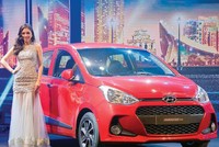 Mẫu xe Hyundai Grand i10 lắp ráp tại Ninh Bình trong ngày ra mắt.